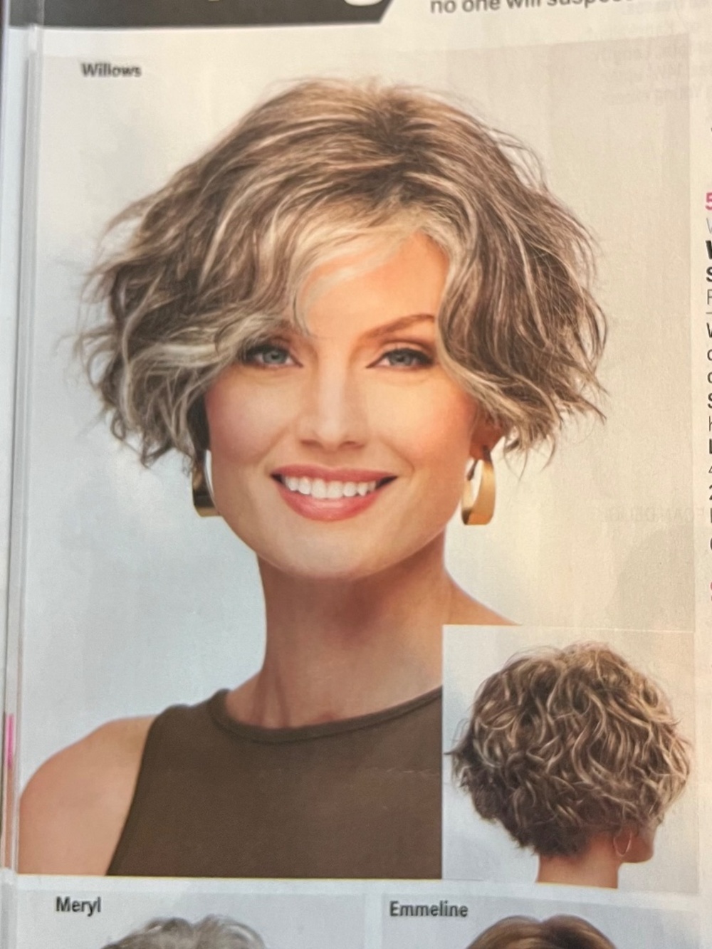 Paula Young Wig called Willows in Exclusive Color Fudge Swirl as shown